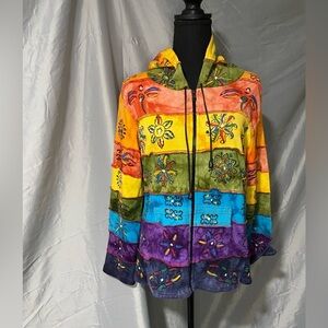 Rising International Multicolor Hooded Sweatshirt